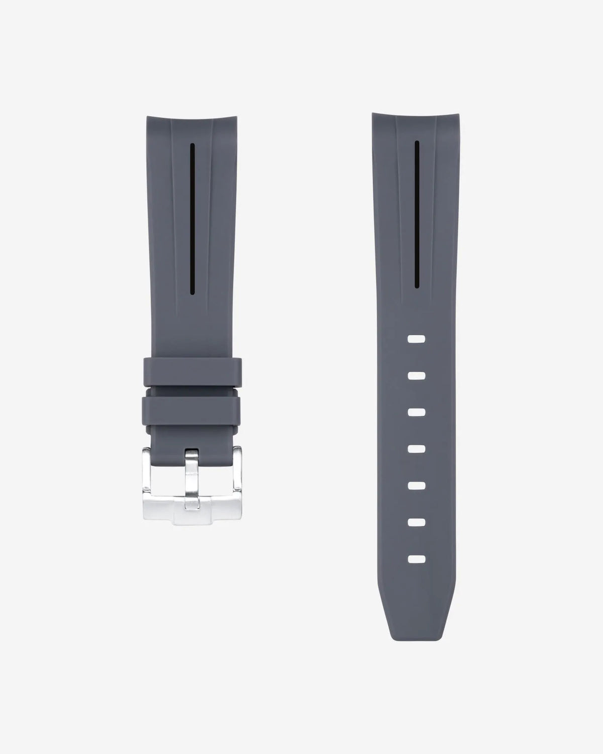 Curved Rubber Strap - Grey - OM Luxury