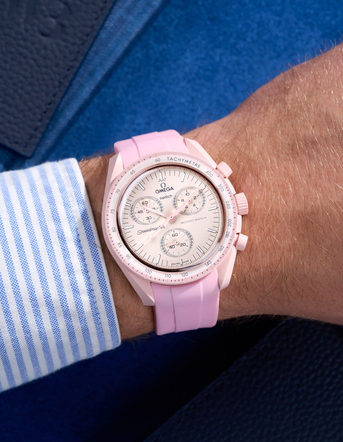 Curved Rubber Strap - Pink - OM Luxury
